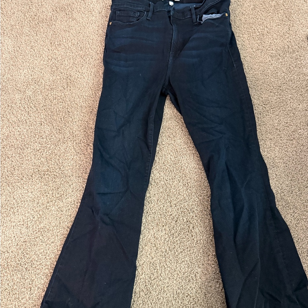 Frame Denim Indigo Le Crop Bell Jeans